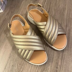 Gold Criss Cross Sandals